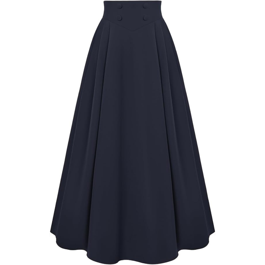 Scarlet Darkness Women's High-Waisted A-Line Maxi Skirt (Various)