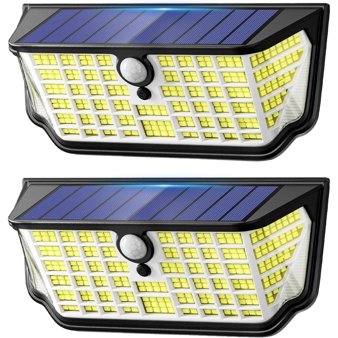 2-Pack TuyLuxe 4500LM Solar Motion Sensor Flood Lights