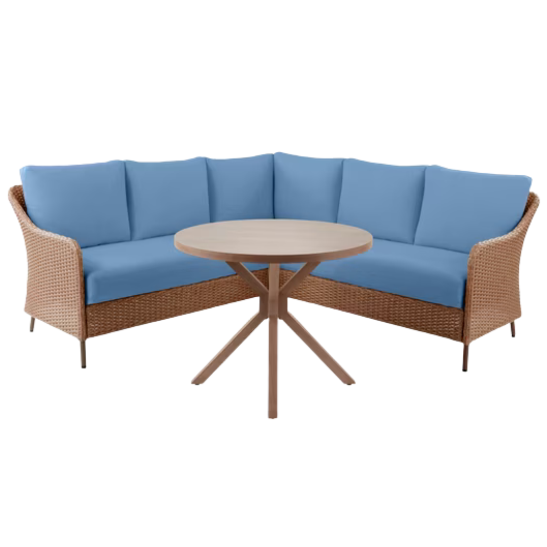 Mainstays Chelsea Outdoor Patio 4-Pieces Sectional Dining Set