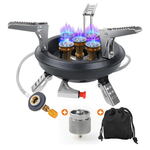 16000W Windproof Foldable Backpacking Gas Stove W/ Propane Adapter