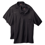2-Pack Hanes Men's Short-Sleeve Jersey Polo Shirts (Various Colors)