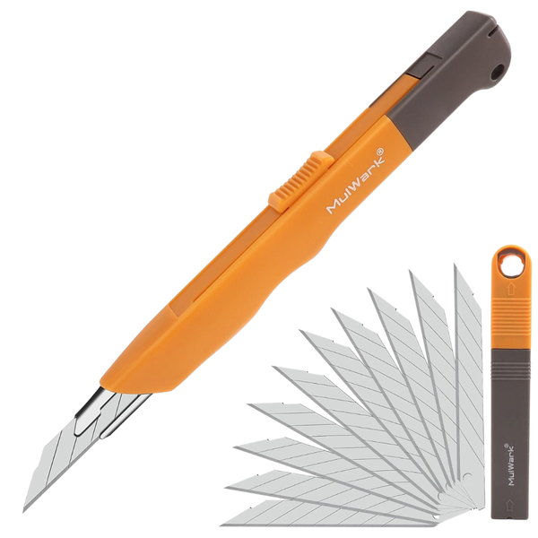 11-Piece Mulwark Box Cutter Retractable Utility Knife Set