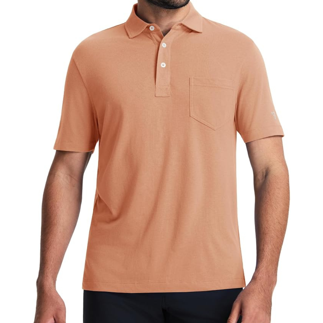 M MAELREG Men's Cotton Blend Golf Polo Shirts With Pocket (various)