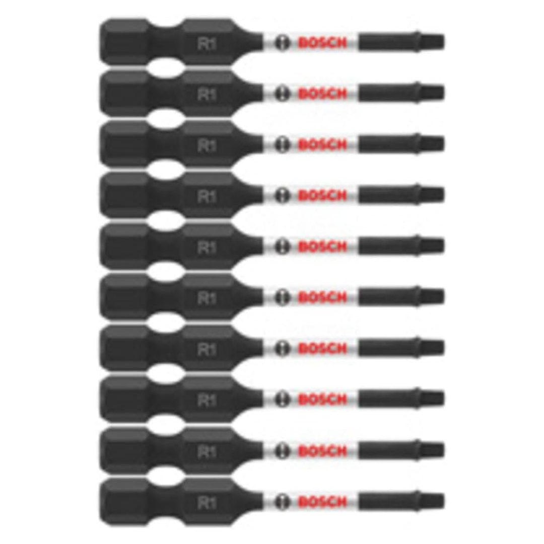 10-Piece Bosch ITSQ12B Impact Tough 2" Square #1 Power Bits