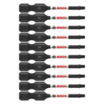 10-Piece Bosch ITSQ12B Impact Tough 2" Square #1 Power Bits