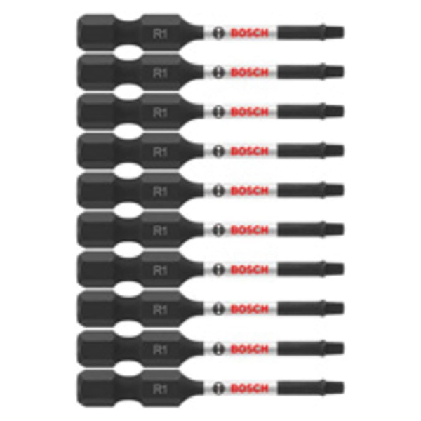 10-Piece Bosch ITSQ12B Impact Tough 2" Square #1 Power Bits