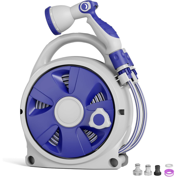 50ft Heavy Duty Rewind Wall Mount Retractable Garden Hose Reel
