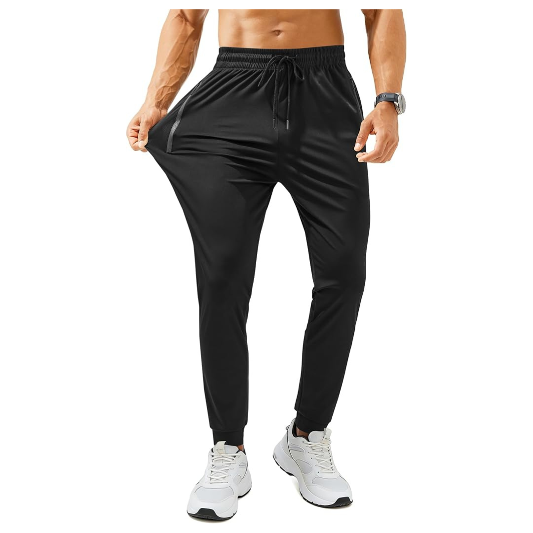 Men's Lightweight Athletic Sweatpants W/ Zipper Pockets (Various Colors)