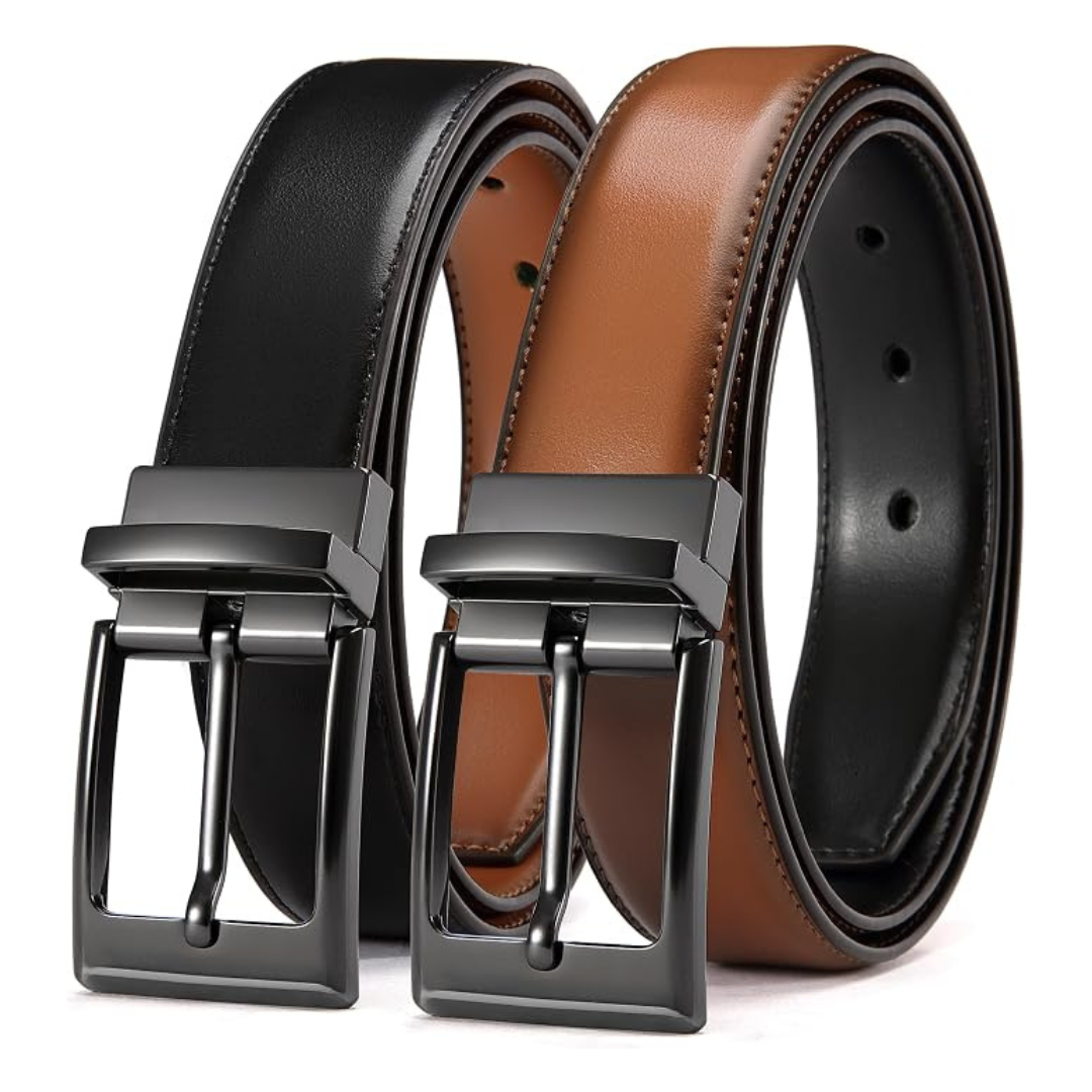 1.25" Reversible Leather Dress Belt