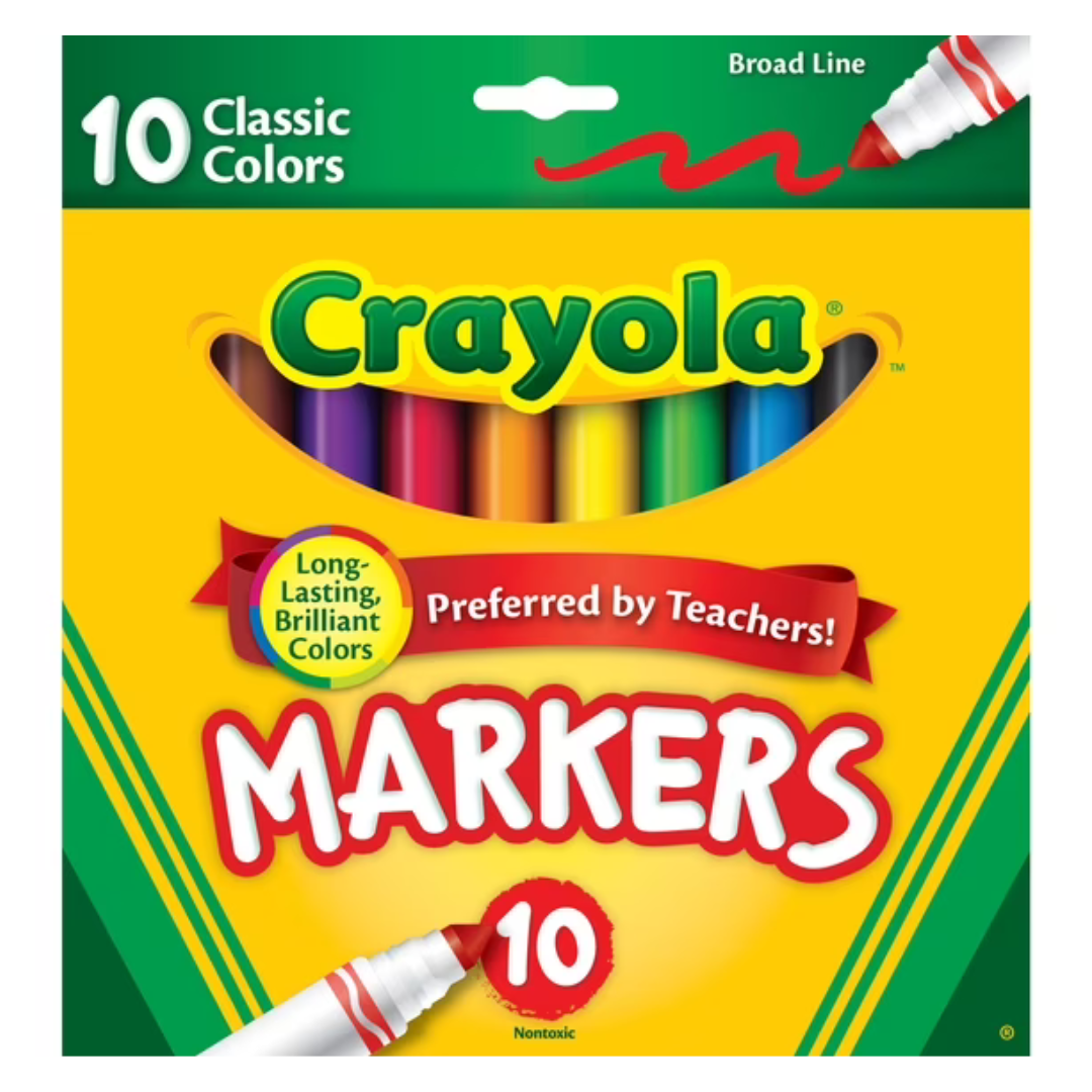 10-Count Crayola Broad Line Art Markers (Broad Line)