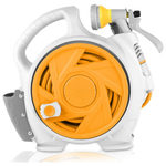 Mini Retractable Garden Hose Reel W/7 Adjustable Spray Nozzle