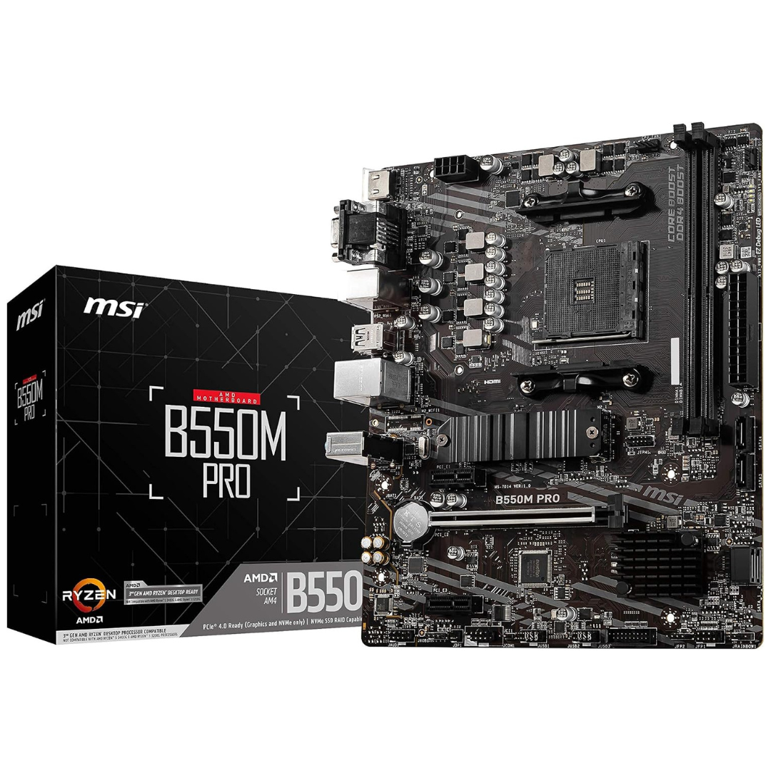 MSI PRO B550M-P AM4 AMD B550 Micro ATX Motherboard