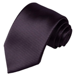 Men's Grape Purple Solid Striped Necktie (2 Colors)