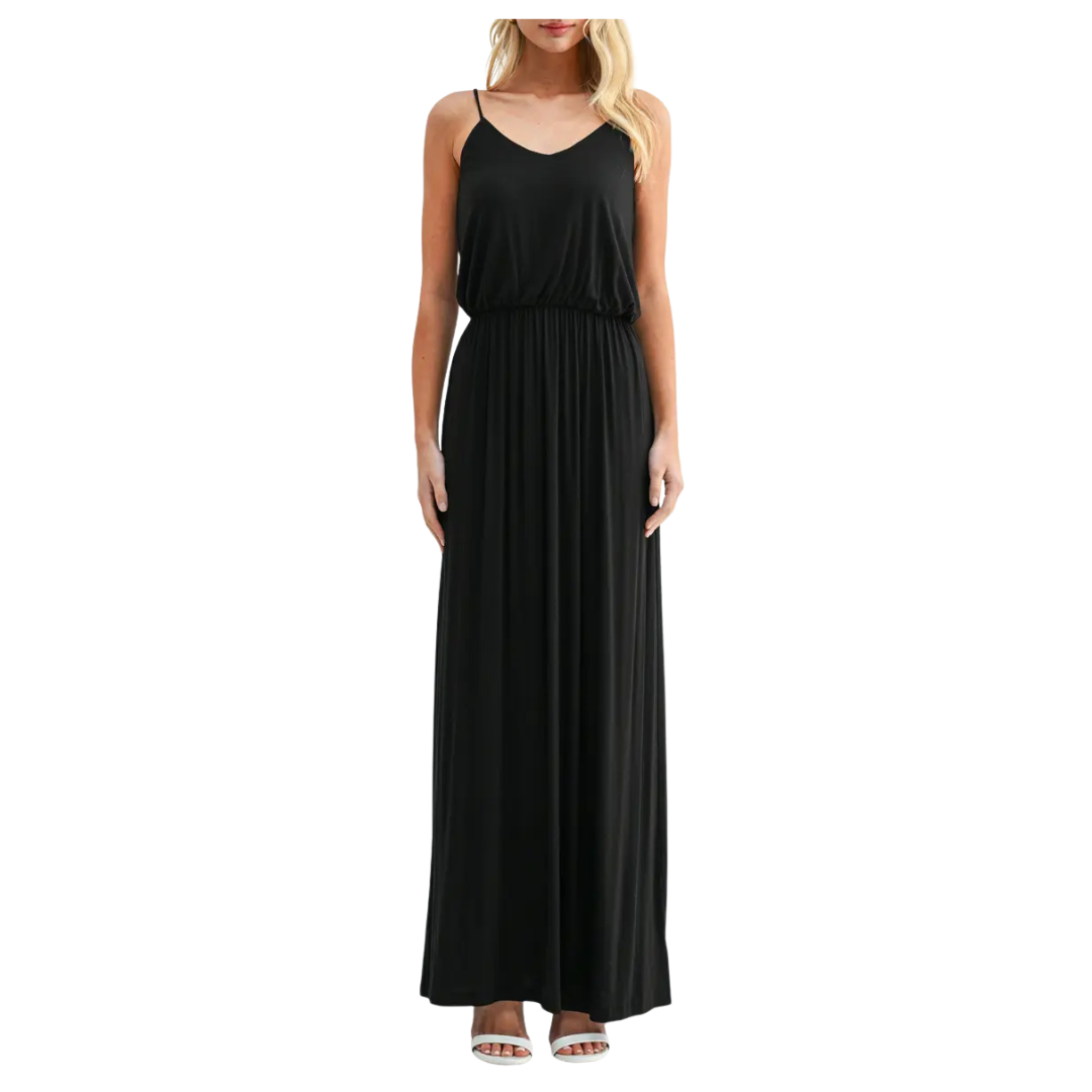 Lush Women's Knit Maxi Dress (Mocha)