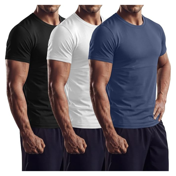 August Alley 3-Pack Men's Athletic Compression Shirts