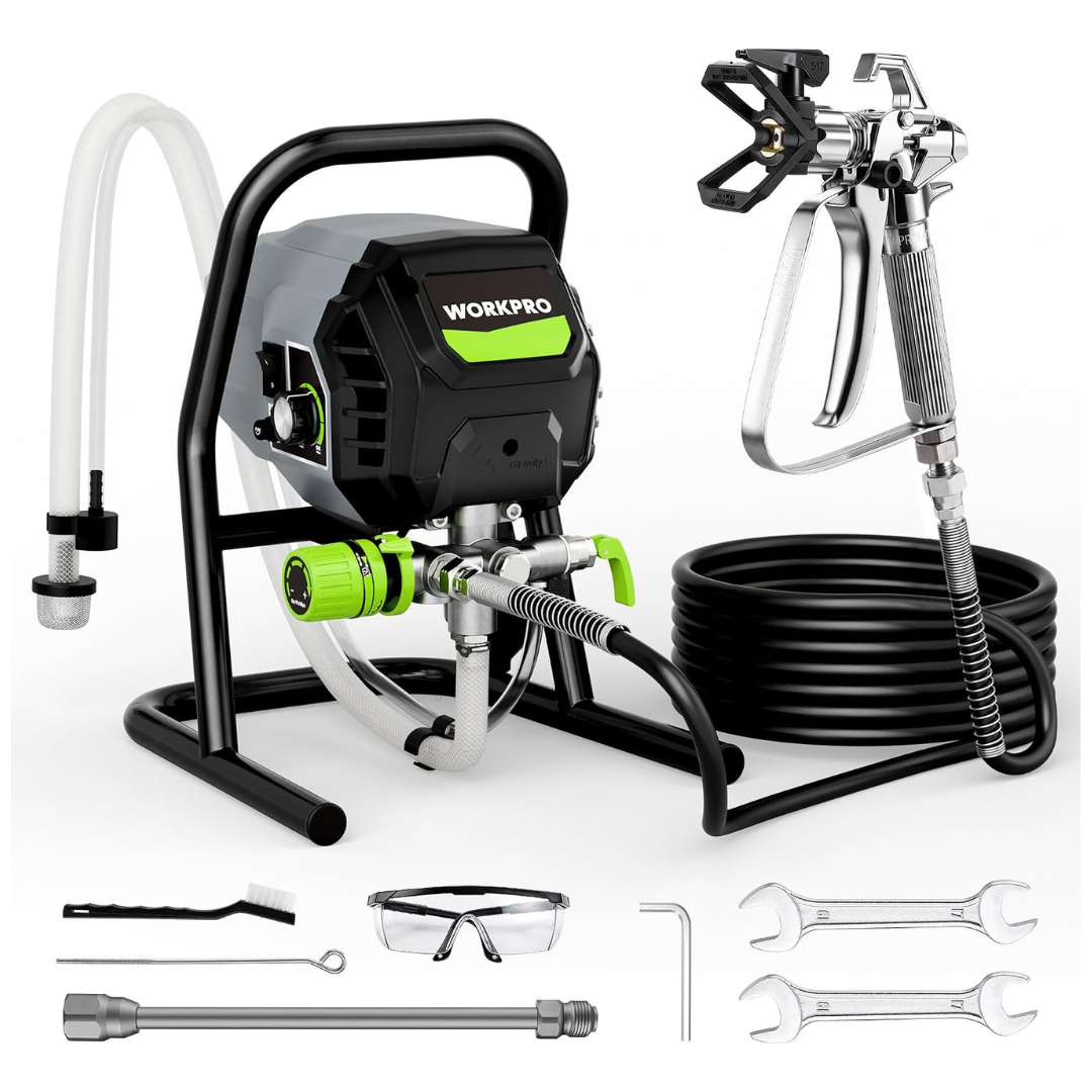 Workpro 700W 2900PSI Airless Paint Sprayer With 12'' Extension Rod