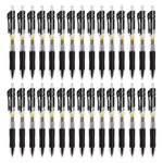 30-Pack 0.7mm Fine Point Black Retractable Gel Pens