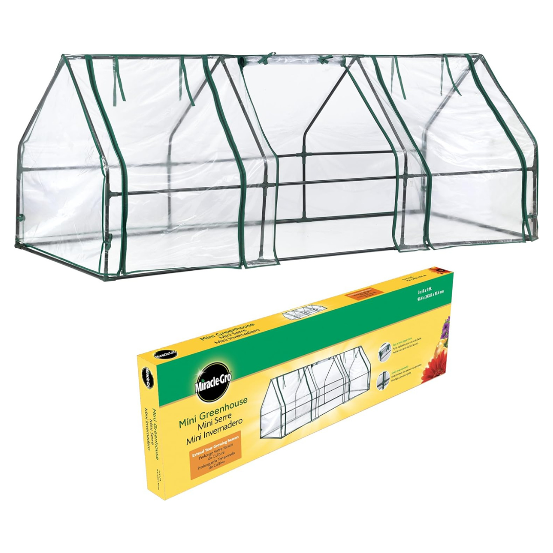 3 X 8 X 3ft Miracle-Gro Outdoor Mini Greenhouse With PVC Cover