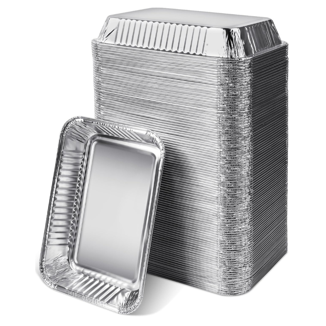50-Count Ficlic Disposable Grill Drip Pans (8.66" X 6.1")