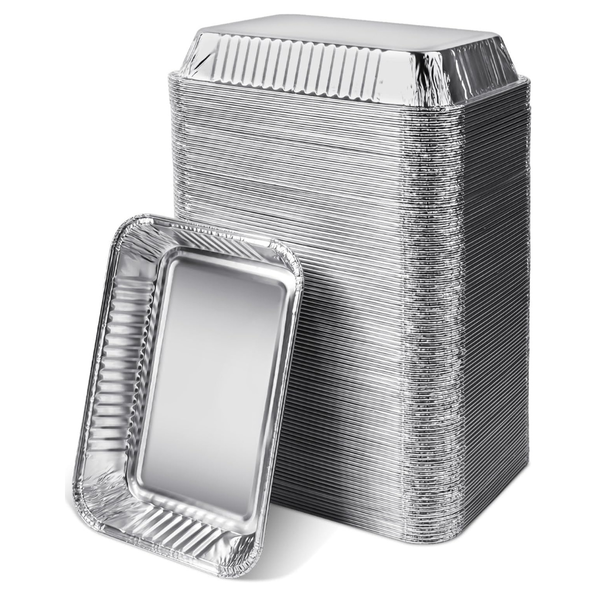 50-Count Ficlic Disposable Grill Drip Pans (8.66" X 6.1")