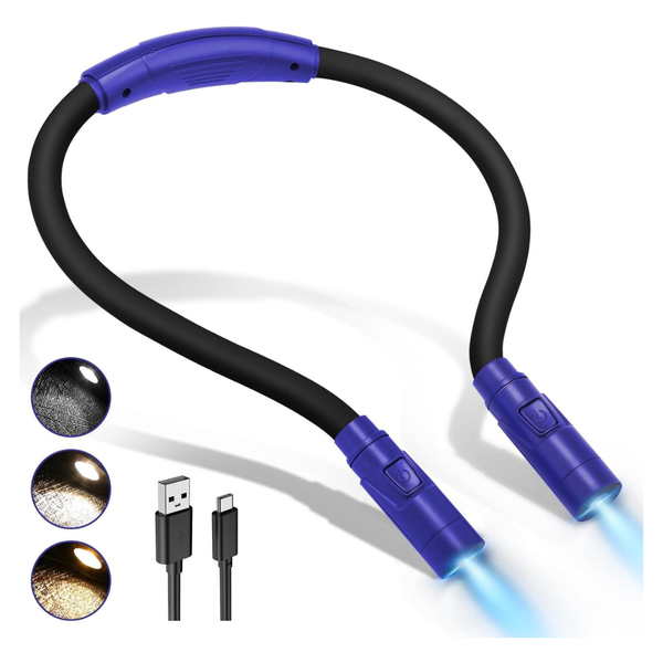 Portable Neck Light For Knitting & Crafts With 3 Light Settings