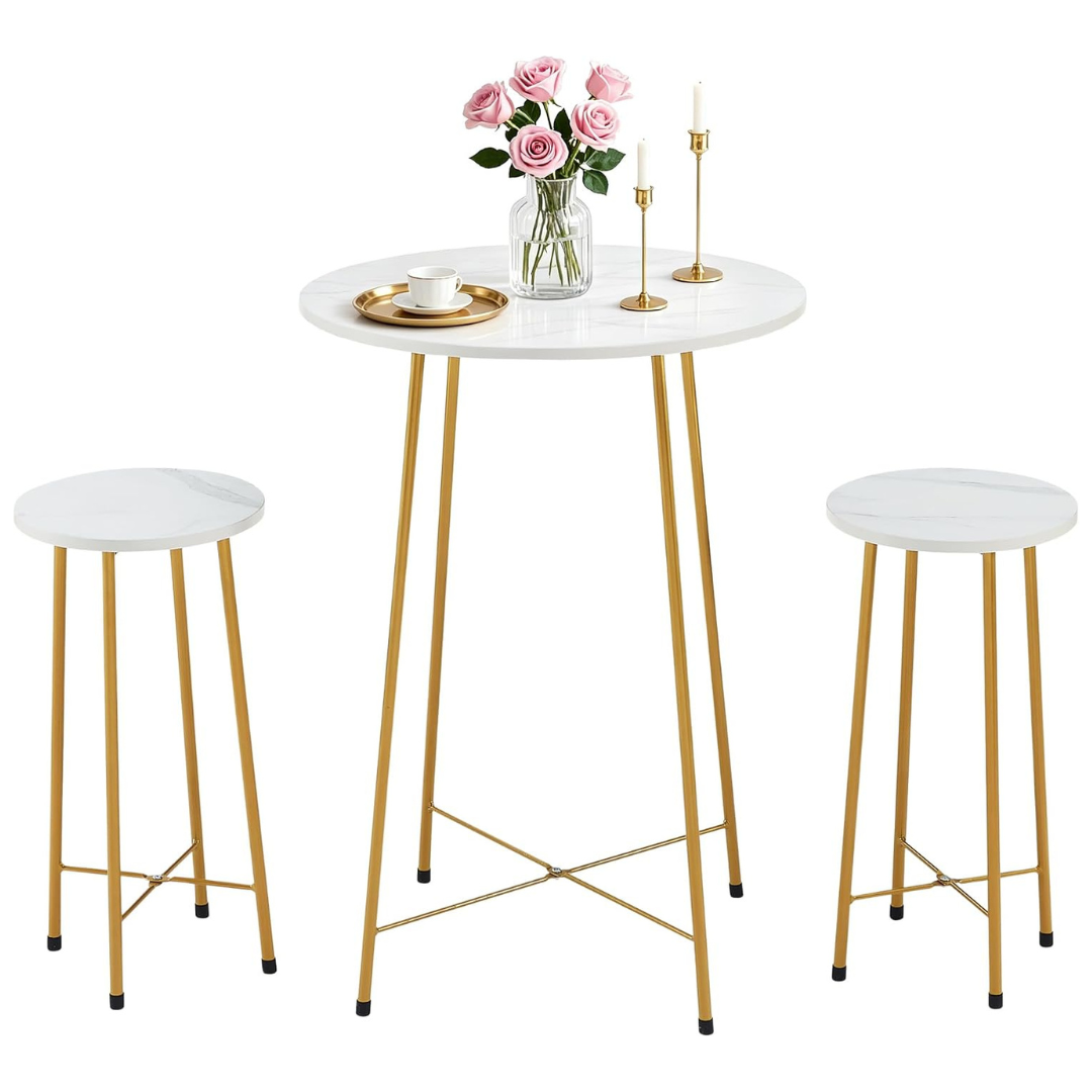 3-Piece Counter Height Pub Table Set (2 Colors)