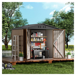 8' X 6' Lockable Metal Outdoor Storage Shed