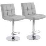 Set Of 2 Dumos 24" Counter Height Bar Chairs With Metal Base