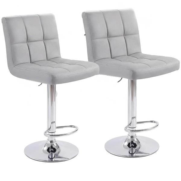 Set Of 2 Dumos 24" Counter Height Bar Chairs With Metal Base