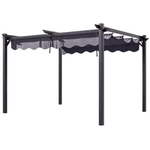 10' X 12' Pergola With Retractable Canopy