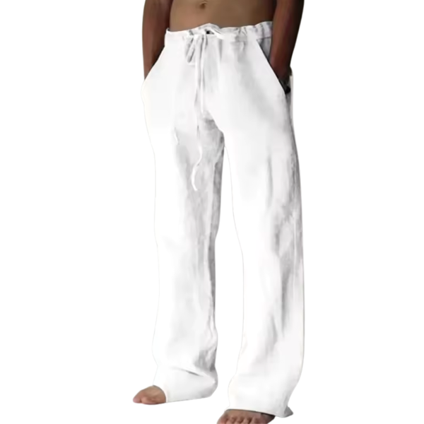 Men's Cotton Linen Straight Leg Pants