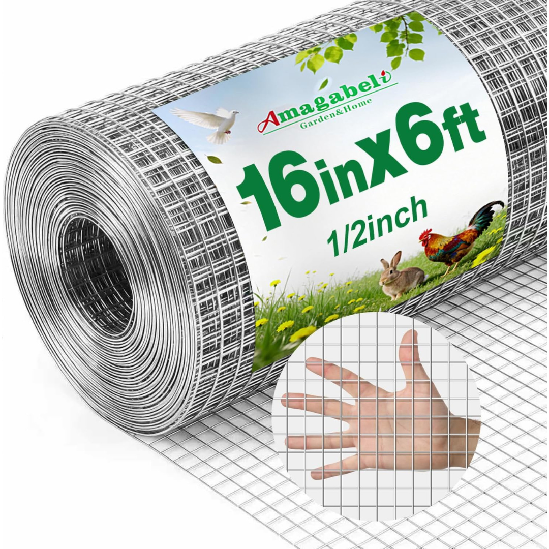 16 In X 6 Ft Double Galvanized 19 Gauge Hardware Cloth Wire Fencing