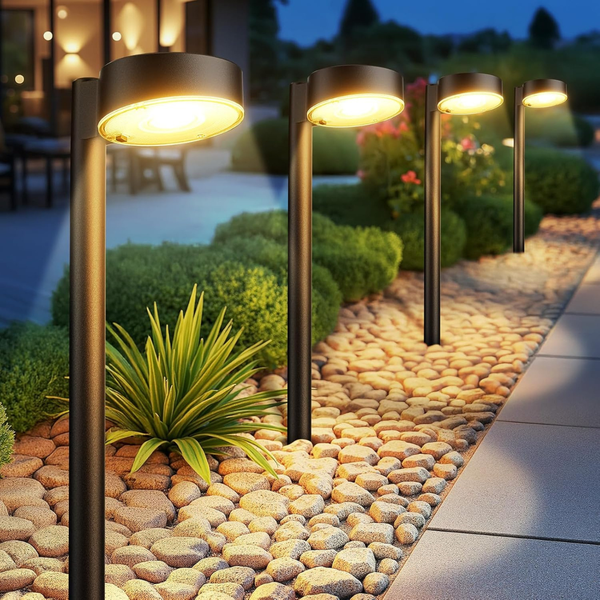 6-Pack Ahaorigin LED Waterproof Solar Outdoor Pathway Lights
