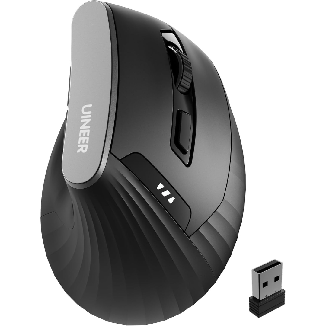 Uineer Ergonomic 2.4G Wireless Rechargeable 4-DPI Vertical Mouse