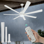 72" TCL Large Outdoor Ceiling Fan With Lights & Remote