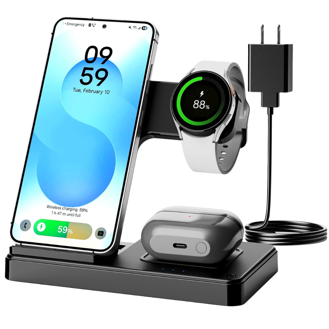 3-in-1 Foldable Wireless Charging Station Stand