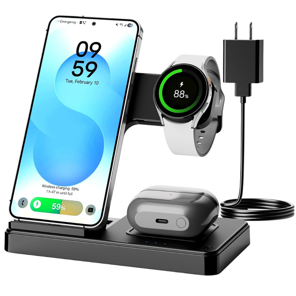 3-in-1 Foldable Wireless Charging Station Stand