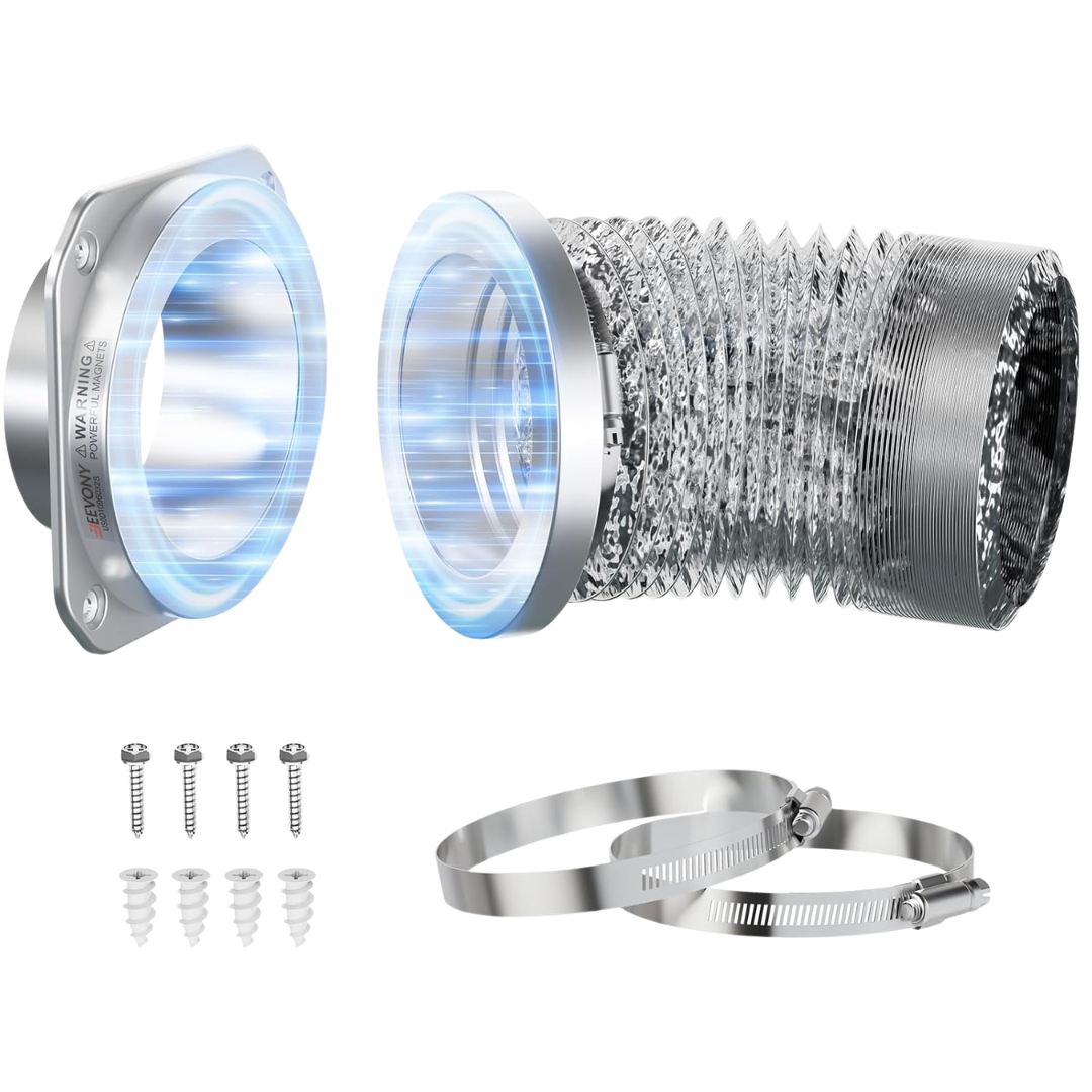 JEEVONY Magnetic Coupling Airtight Seal Dryer Vent Connector Kit