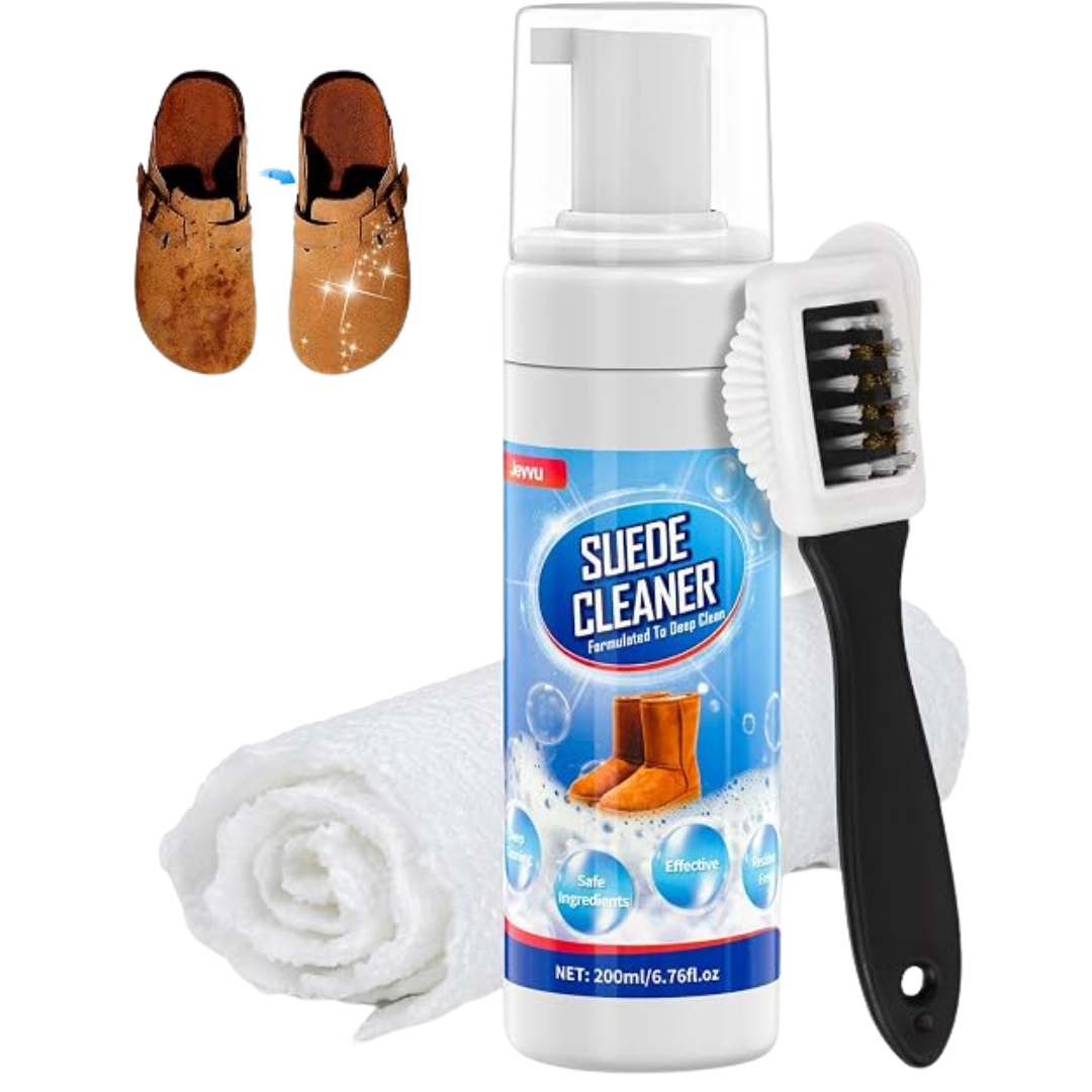 Jevvu 6.76 Fl oz Suede & Nubuck Cleaning Kit W/ Brush & Towel