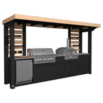Backyard Discovery Fusion Flame 2 Galvanized Steel Covered Kitchen