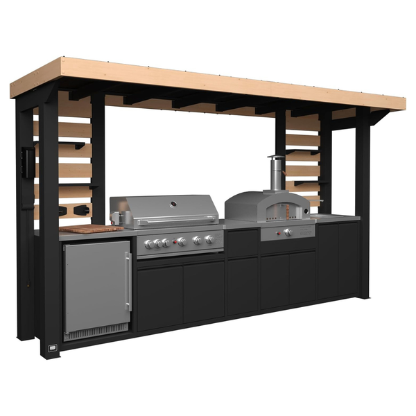 Backyard Discovery Fusion Flame 2 Galvanized Steel Covered Kitchen