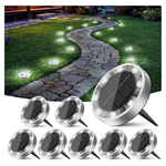 8-Pack Solar Pathway Lights, Waterproof Landscape Lighting