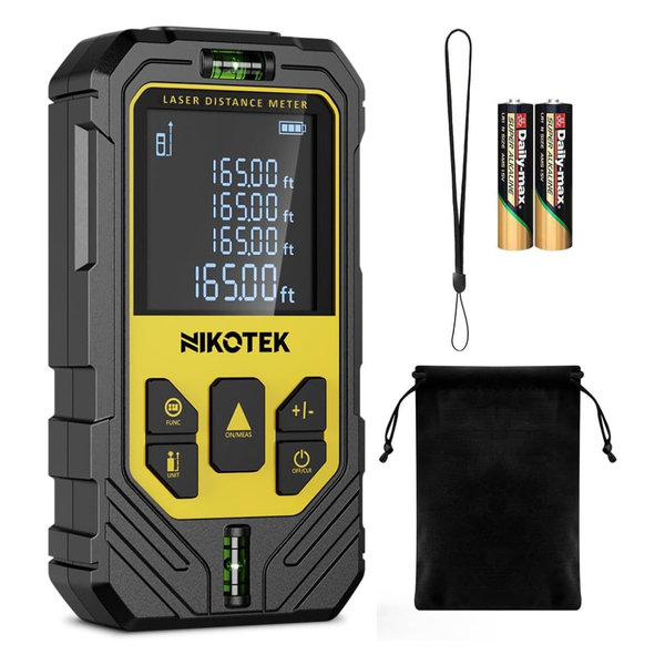 Nikotek 165' Laser Distance Meter W/ Batteries