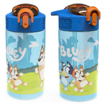 2-Pack 16-Oz Zak Designs Bluey Sage Leak-Proof Straw Lid Kids Water Bottle
