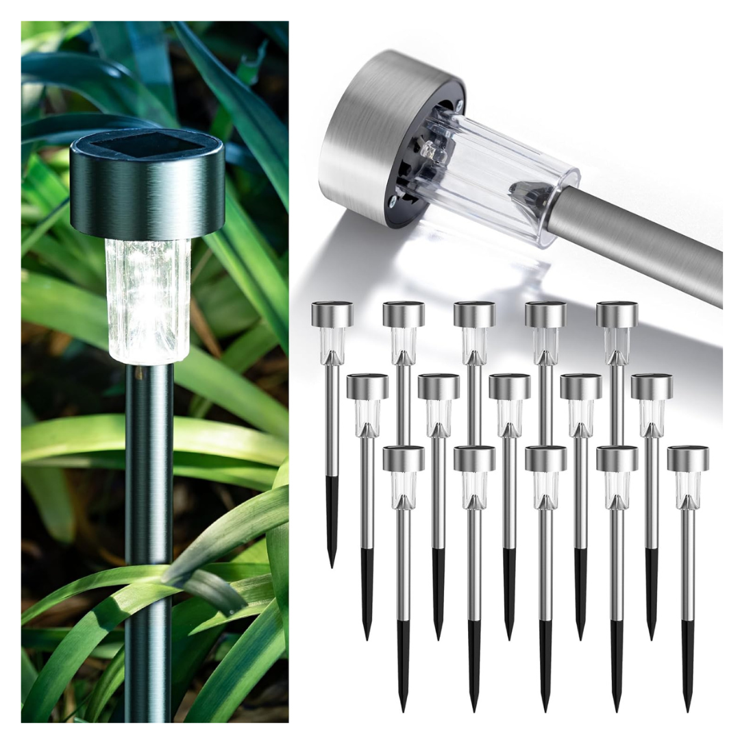 16-Pack Gigalumi LED Solar Path Light