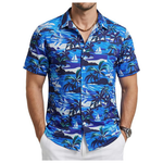 Men's Short Sleeve Hawaiian Button-Down Shirt (Various)