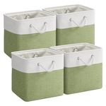 4-Pack 12'' X 12'' Foldable Fabric Cube Storage Bins W/ Handles