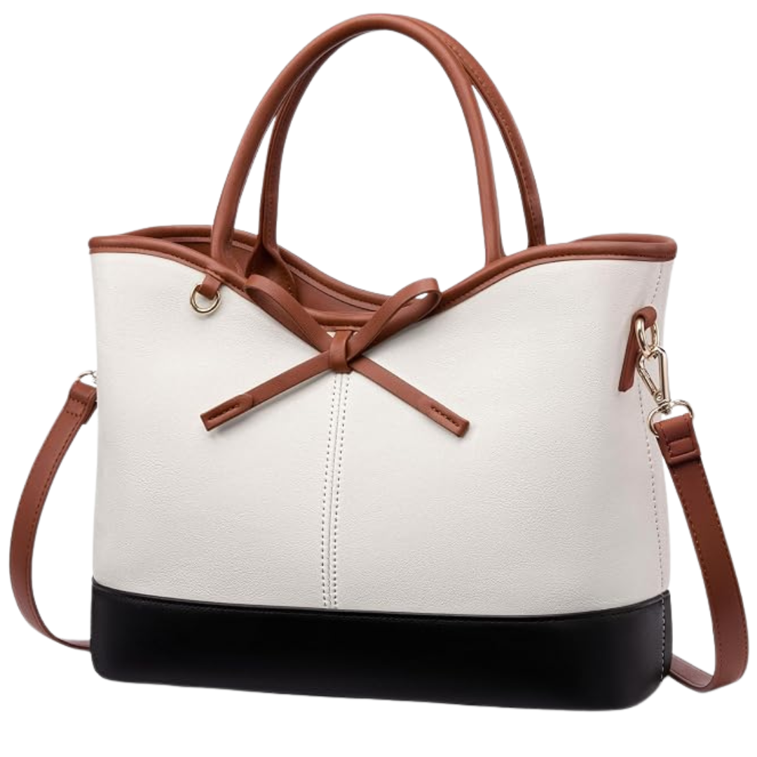 Women's PU Leather Cute Bow Top Handle Travel Purses (Various)