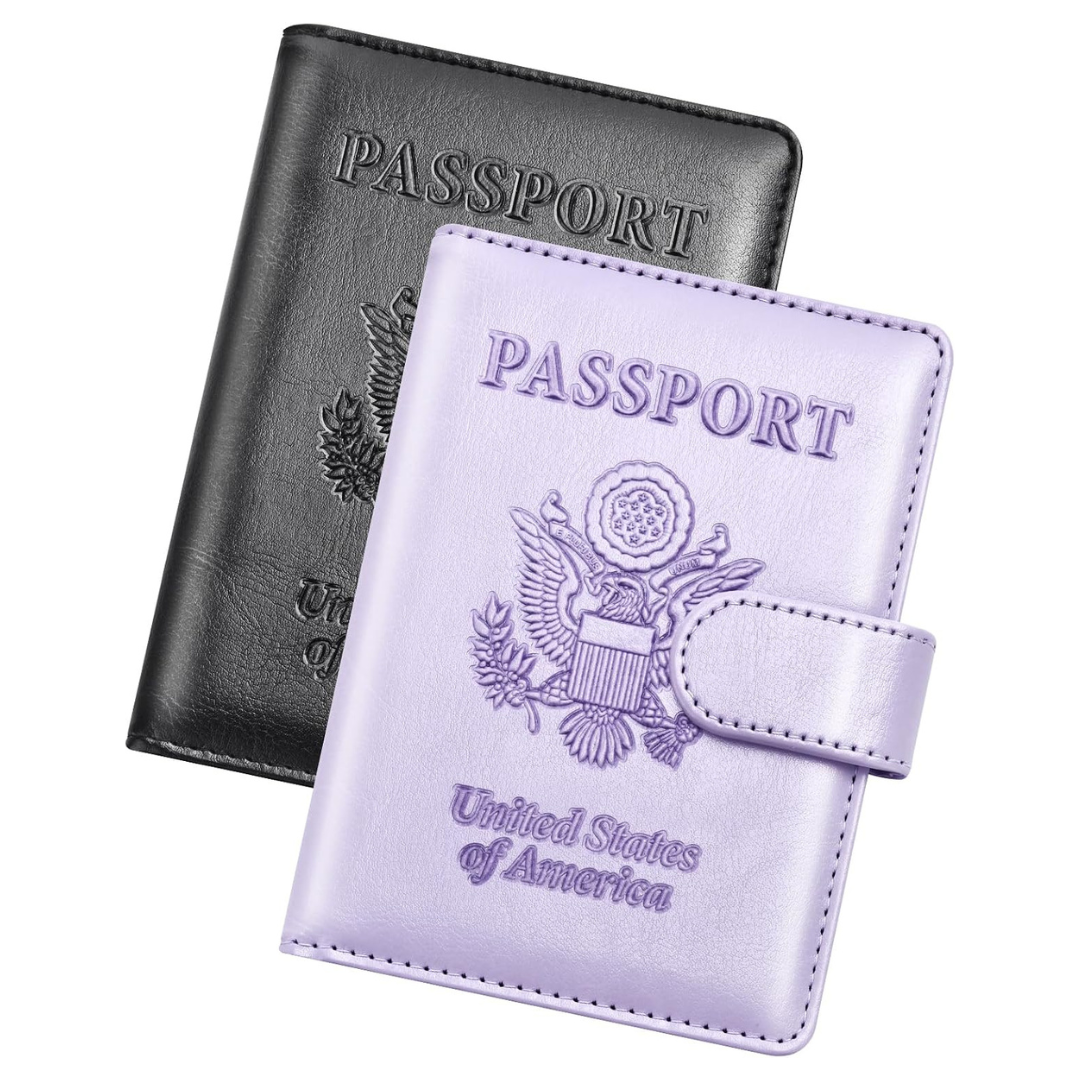2-Pack Herain Passport Cover Wallet Case (various)