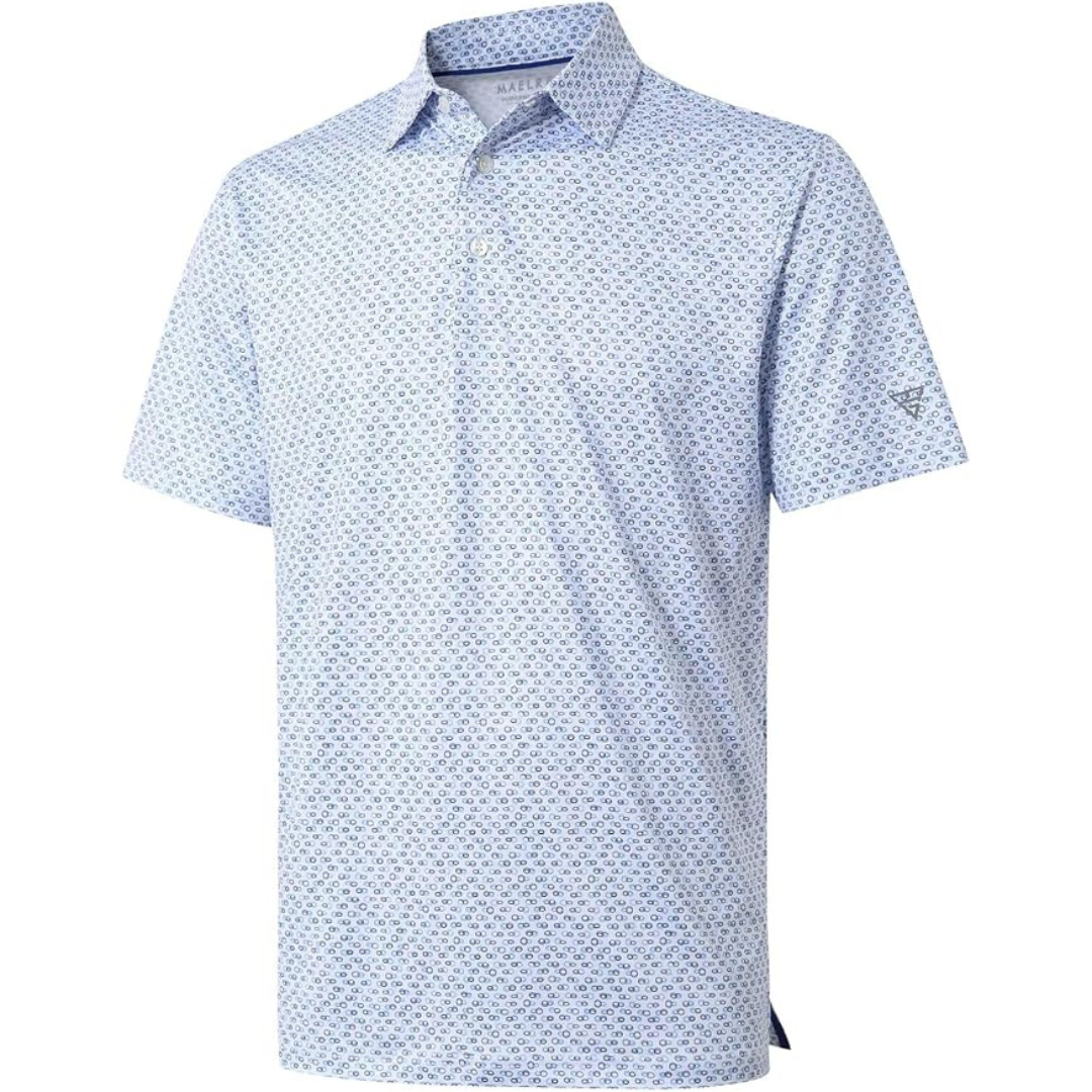 Men's UPF 30+ Dry-Fit Performance Golf Polo Shirts (Various)